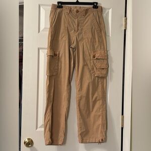 American Eagle Tan Baggy Convertible Cargo Joggers/Pants Size 6
